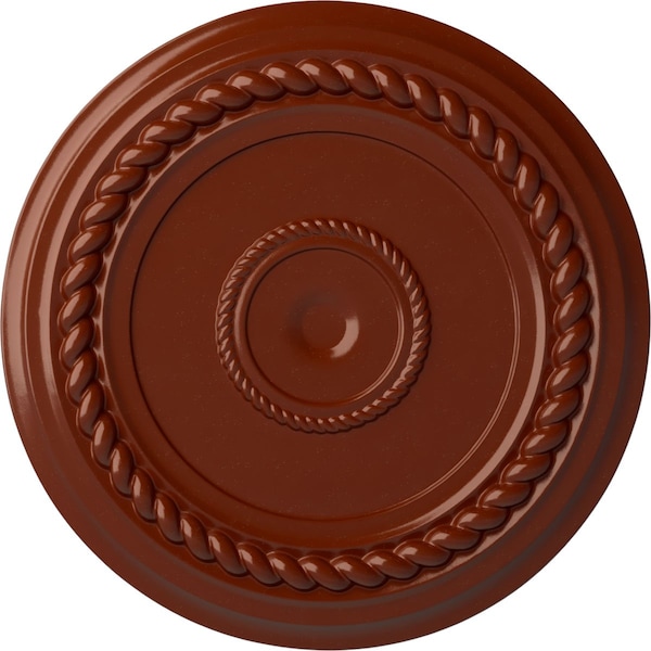 Ekena Millwork Alexandria Rope Ceiling Medallion (Fits Canopies up to 4 5/8"), 19 5/8"OD x 1 1/2"P, Firebrick CM18ALFIF - main